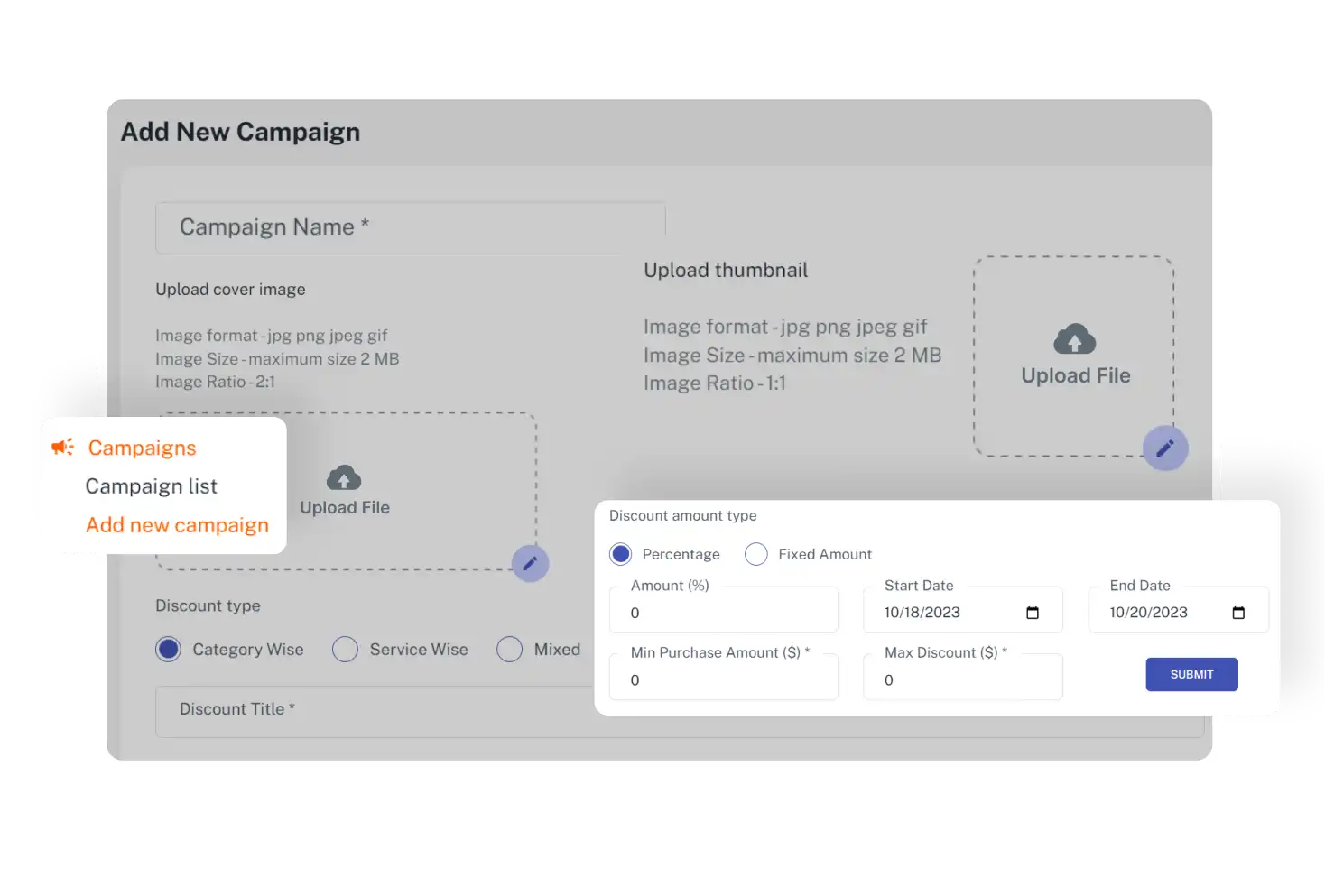 Admin Panel Dynamic Campaigns Feature