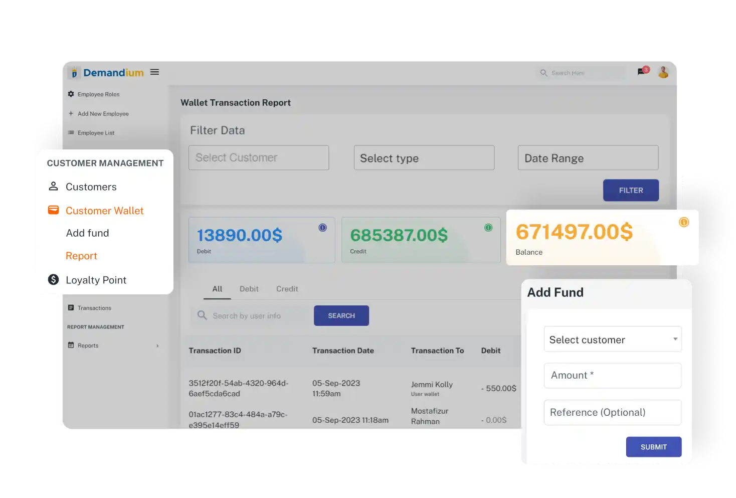 Admin Panel Wallet Loyalty Point Feature