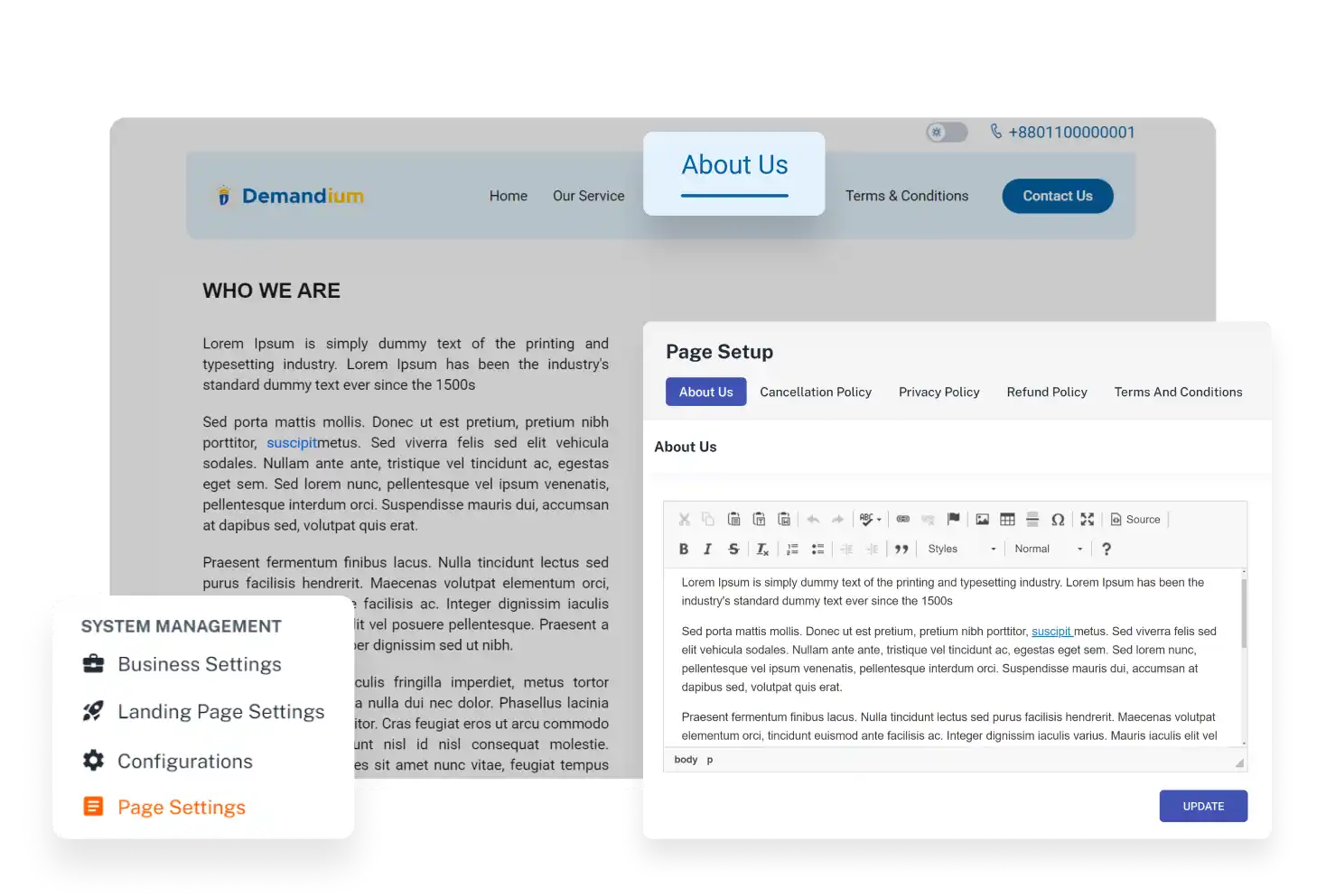 Business Website About Us Page