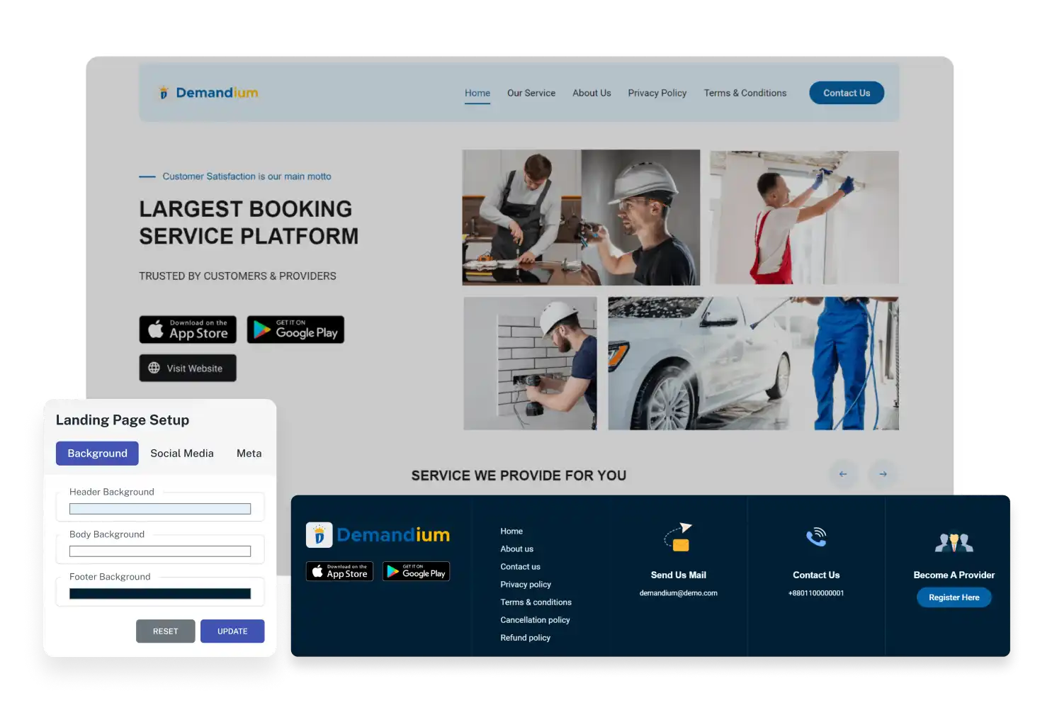 Business Website Background Colors Feature