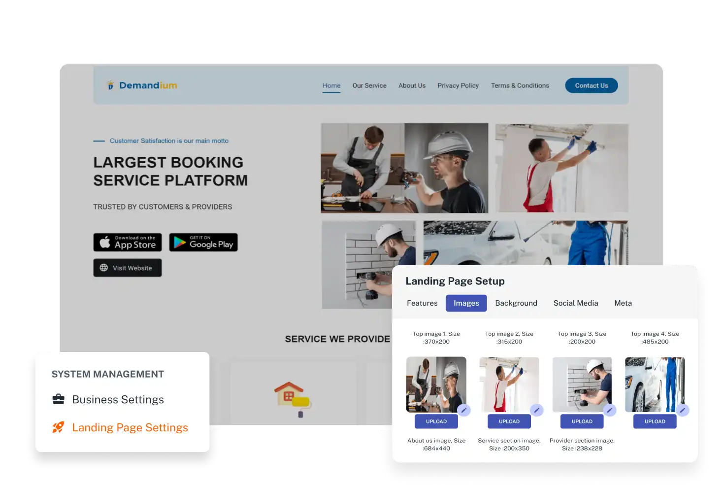 Business Website Home Page Images Feature