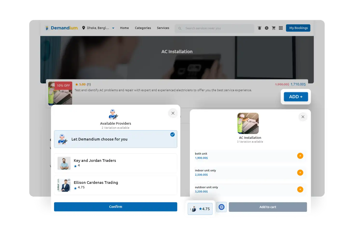 Flutter Web App Choose Provider Feature