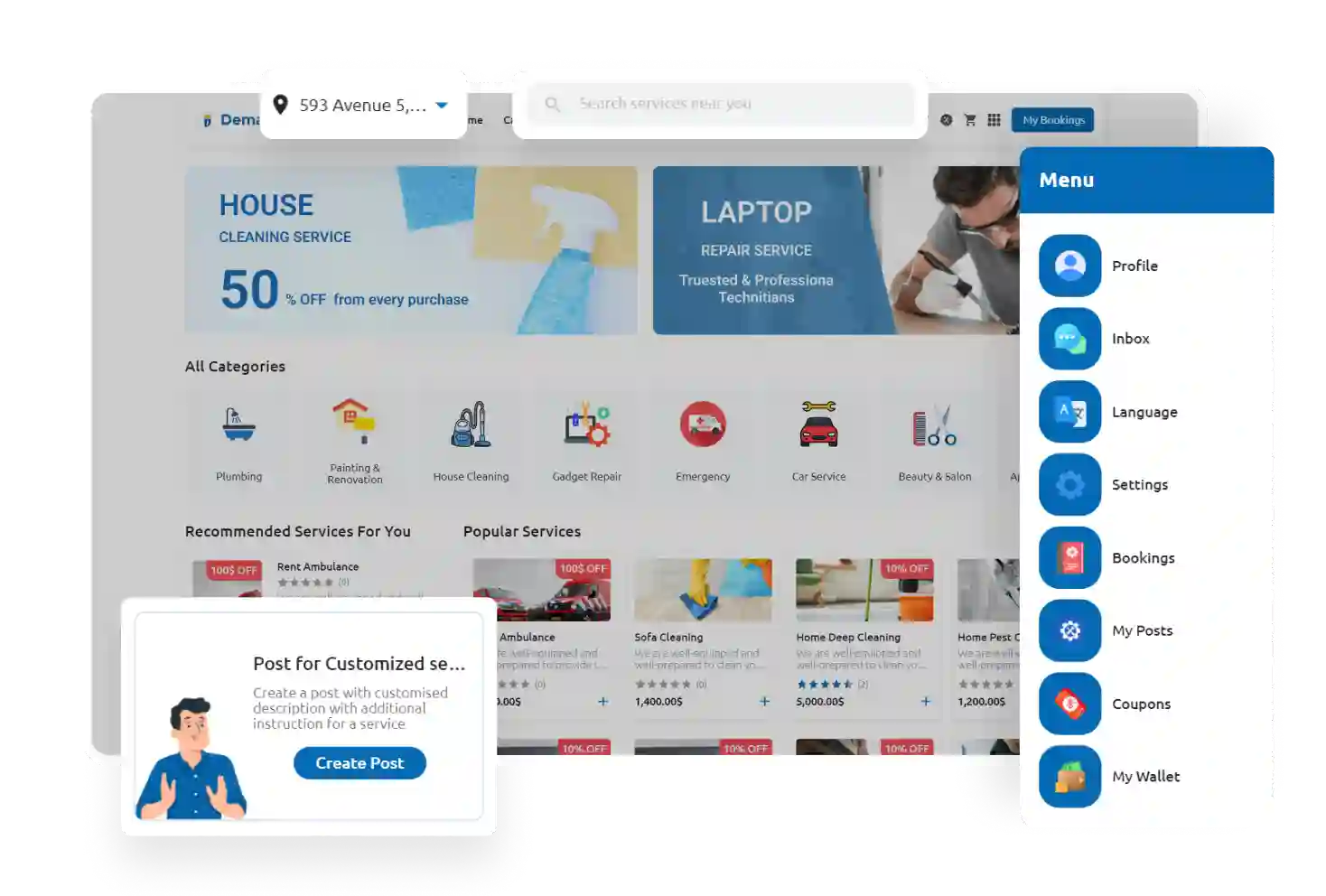 Flutter Web App home page Feature