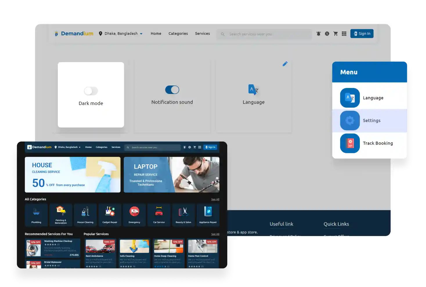 Flutter Web App Light and Dark Mode Feature