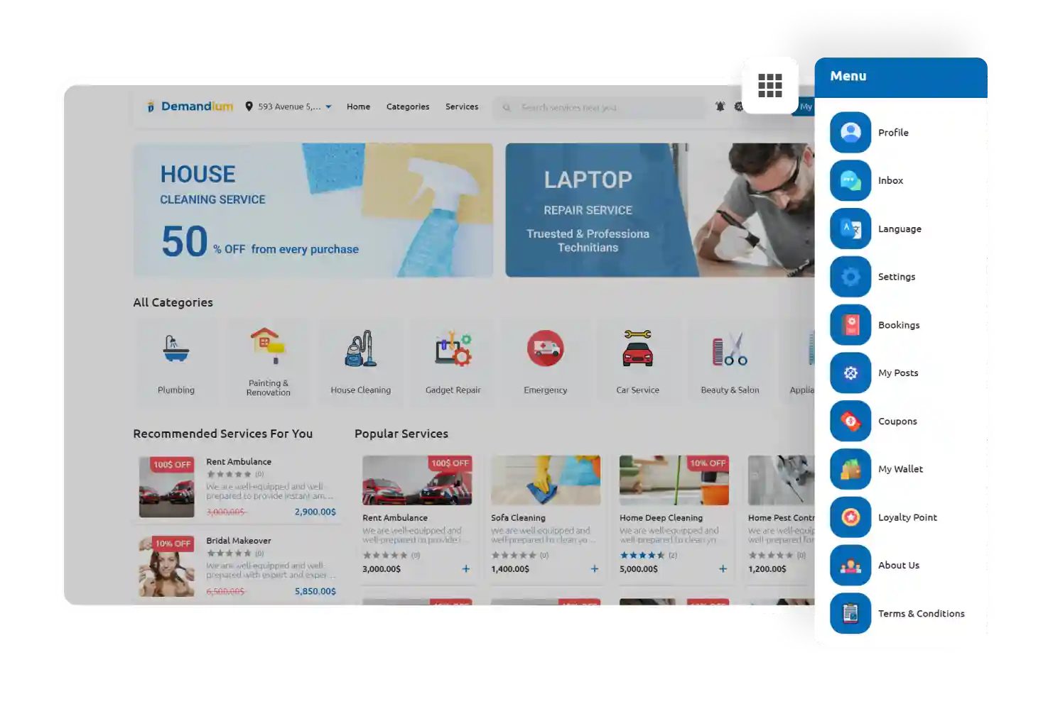 Flutter Web App Navigation Bar Feature