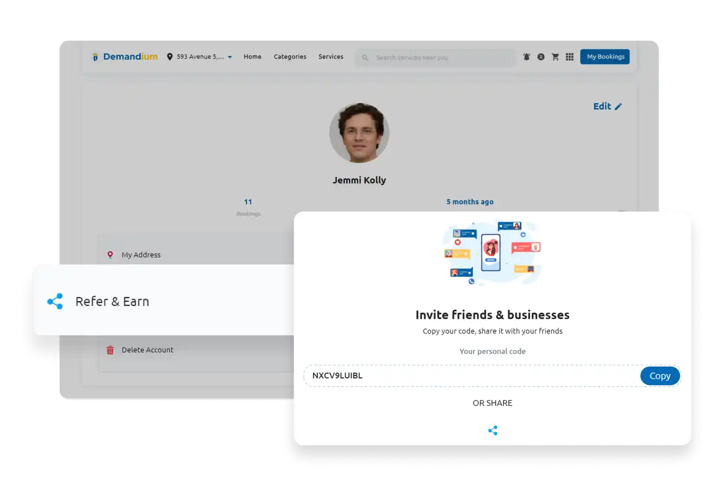 Flutter Web App Refer and Earn Feature