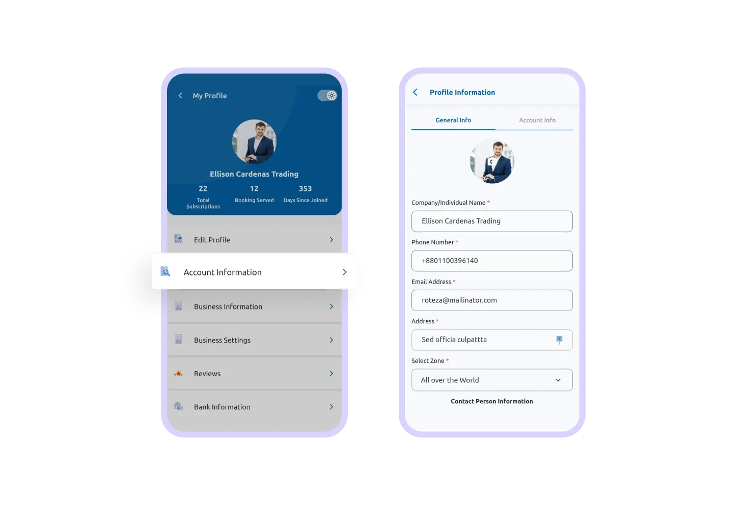 Provider App General Info Feature
