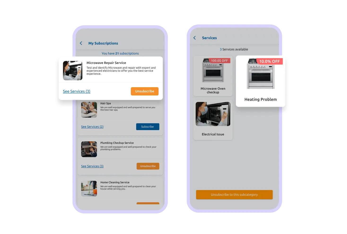 Provider App My Subscriptions Feature