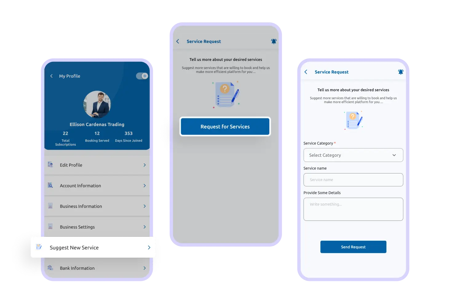 Provider App Suggest New Service Feature