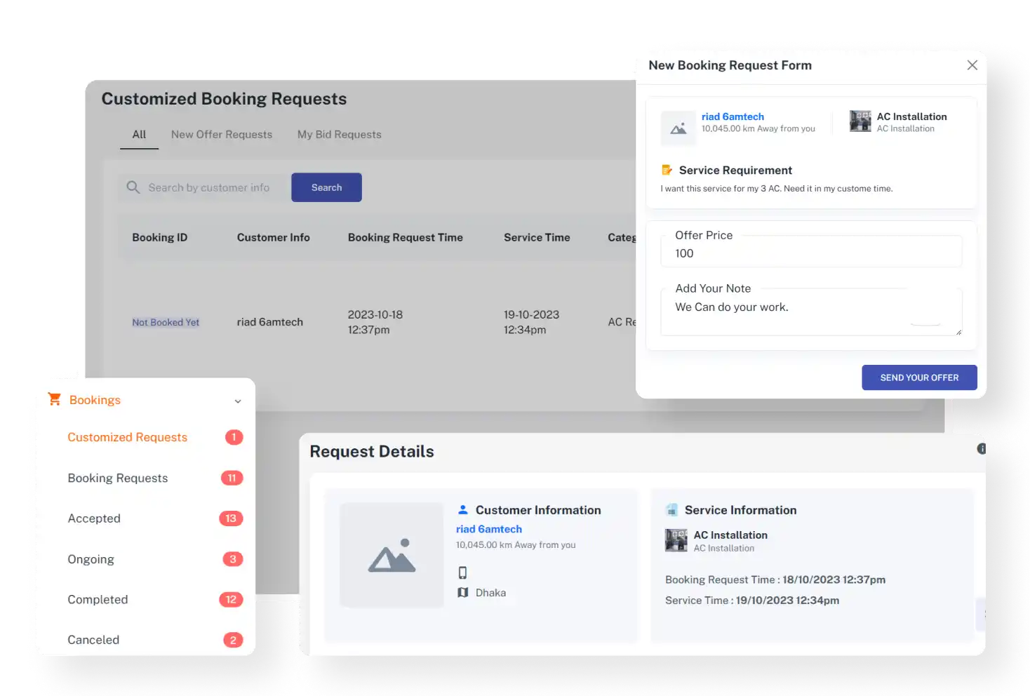 Provider Panel Customized Bidding Feature