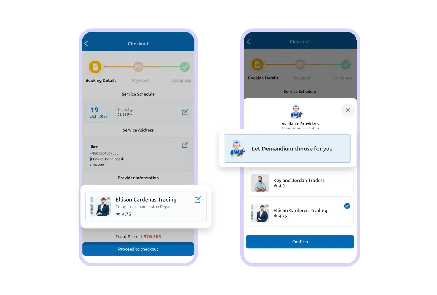 User App Choose Favorite Provider Feature