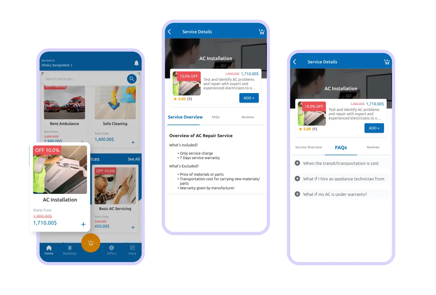User App Service Details Feature