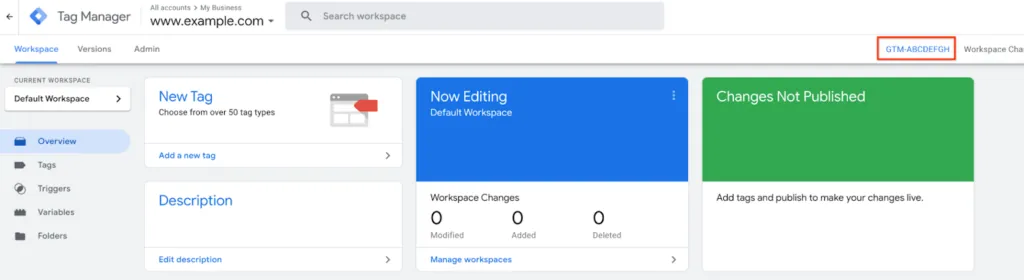 Google Tag Manager GTM ID Retrieval