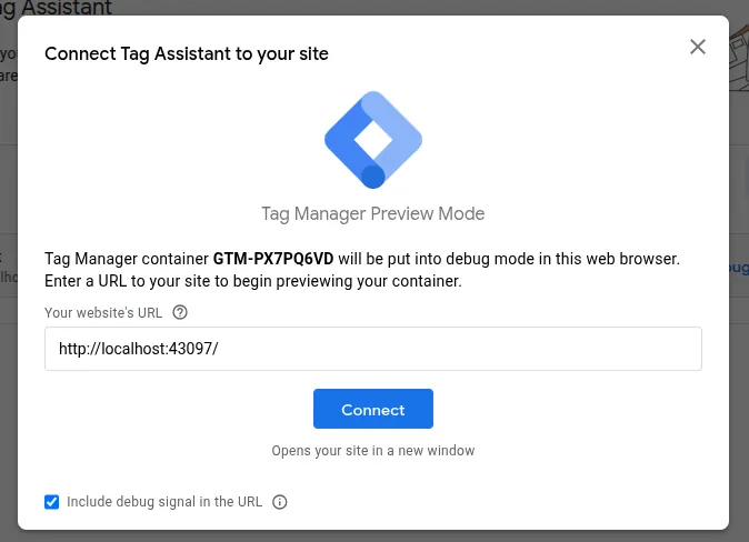 GTM Connect Your Website