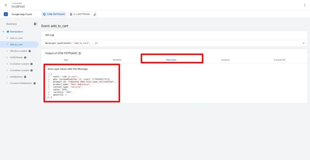 GTM Data Layer Section