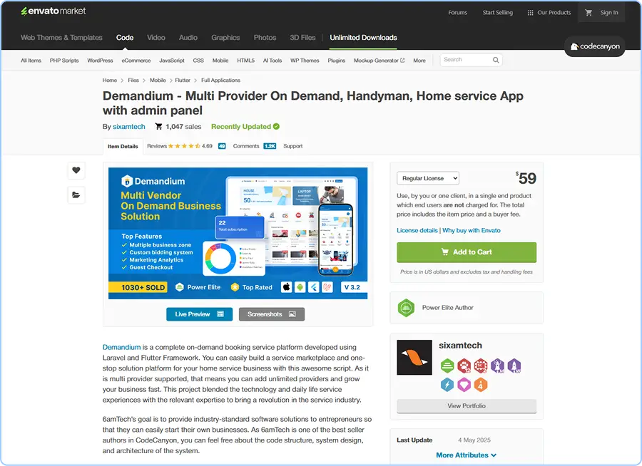 Demandium On Codecanyon